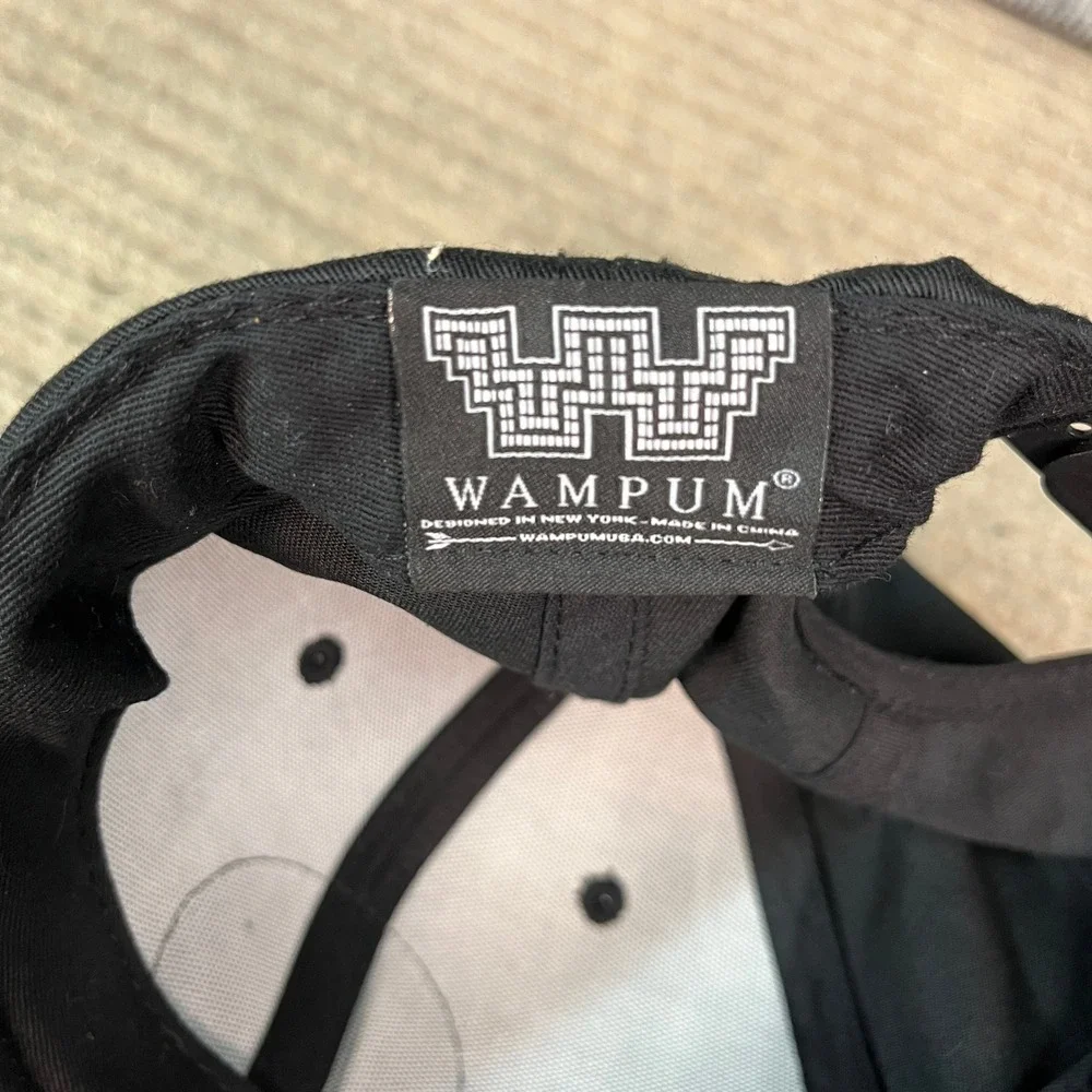 Wampum Snapback Hat Black Tropical Flamingo Floral Anchor Patch Cap